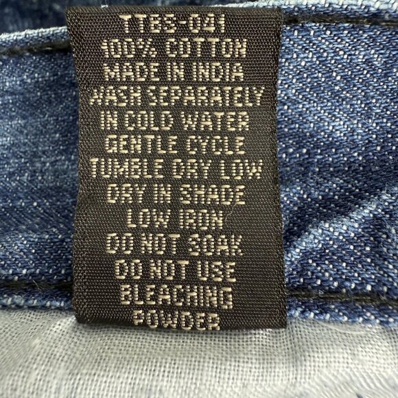 Edwin Jeans Mens 34x30 Straight Wide Distressed Streetwear‎ Underworld Logo Blue - Picture 13 of 14